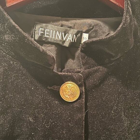 FeiInVan Velvet Midi Dress Small Black Button Up Cosplay Costume Anime Character - Picture 7 of 9